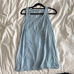 Custom Made Light Blue Sleeveless Women's Dress